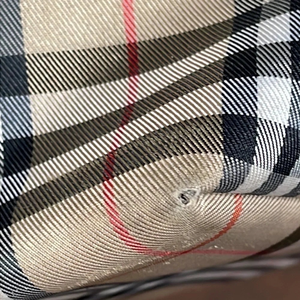 Burberry London Nylon Tote Bag Nova Check Haymarket Beige Tan Shopper Minimalist - Picture 7 of 15